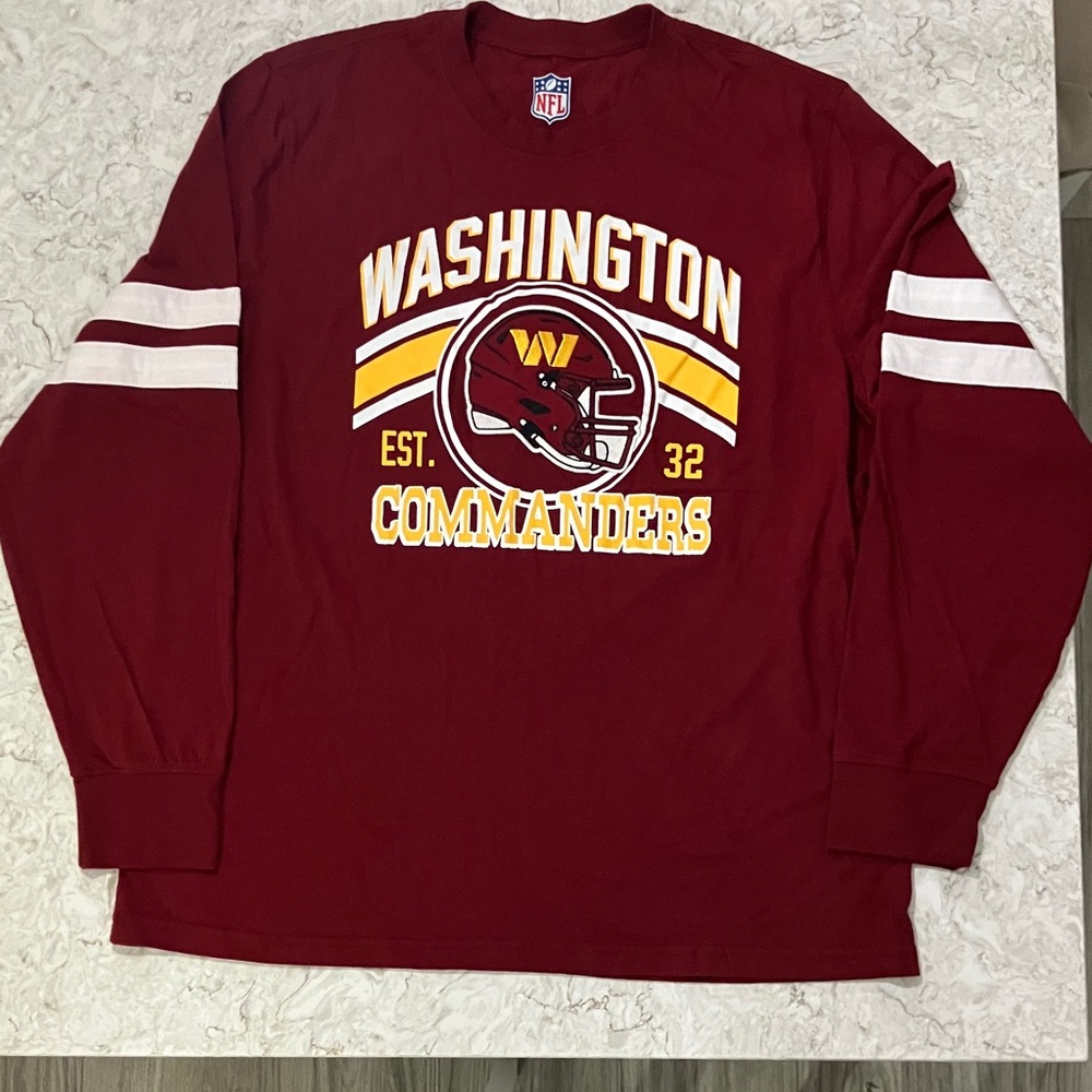 Washington Commanders NFL Long Sleeve Shirt, Men’s XL, NWOT